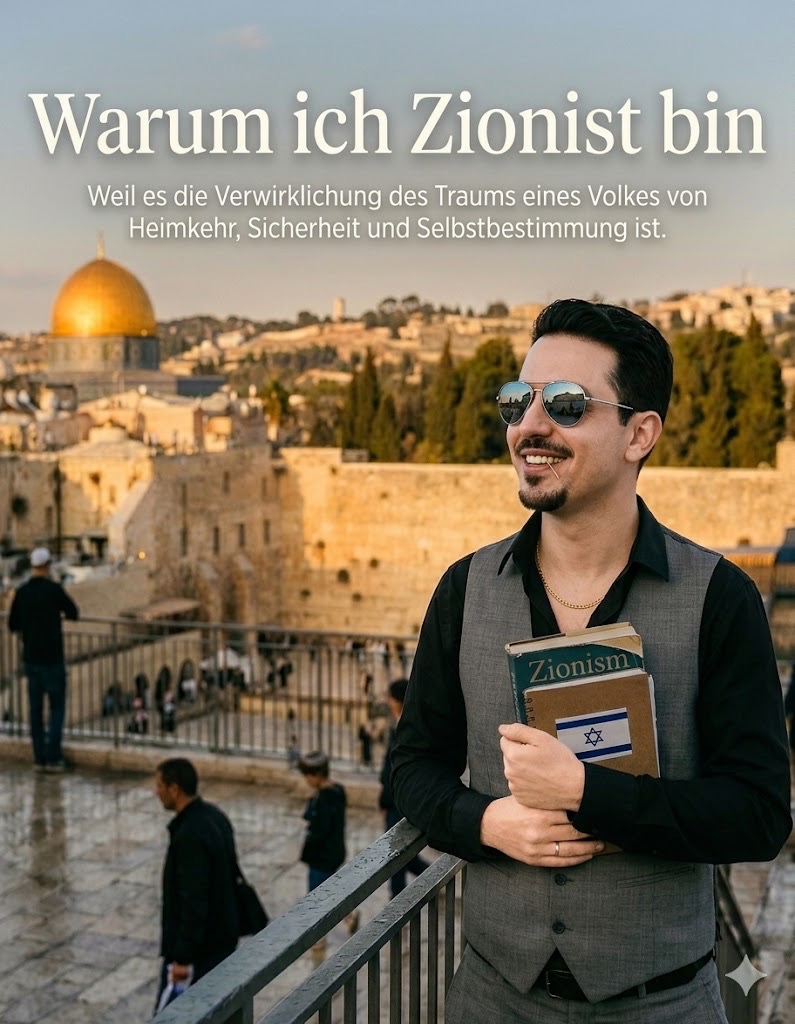 Man vor Jerusalem-Kulisse